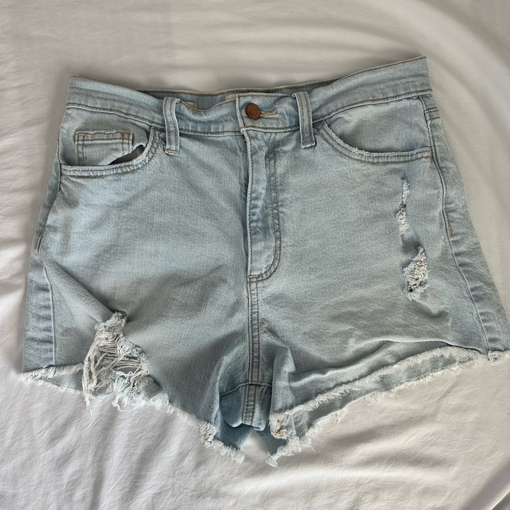 Universal Thread High Rise Shortie Short Light Blue Jean Shorts